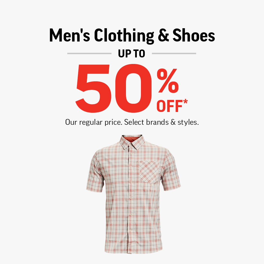 Men’s & Clothing Shoes Up To 50% Off!